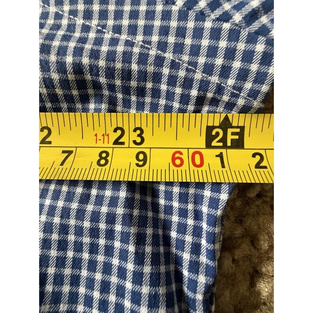 Polo Ralph Lauren Long Sleeve Button Up Shirt Blue Plaid Pony Logo Large JBHS